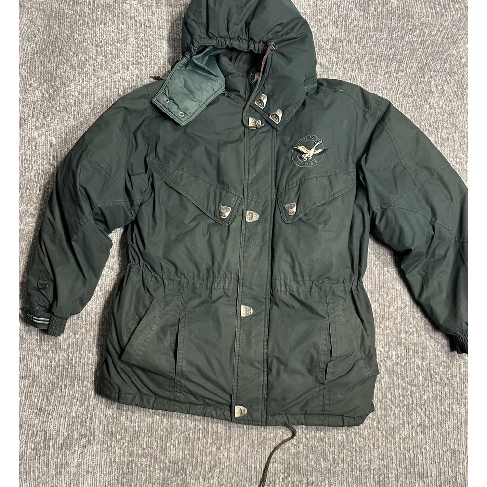 Vintage Triple F.A.T. Goose Down Parka Jacket Mens M Green Korea 80s 90s